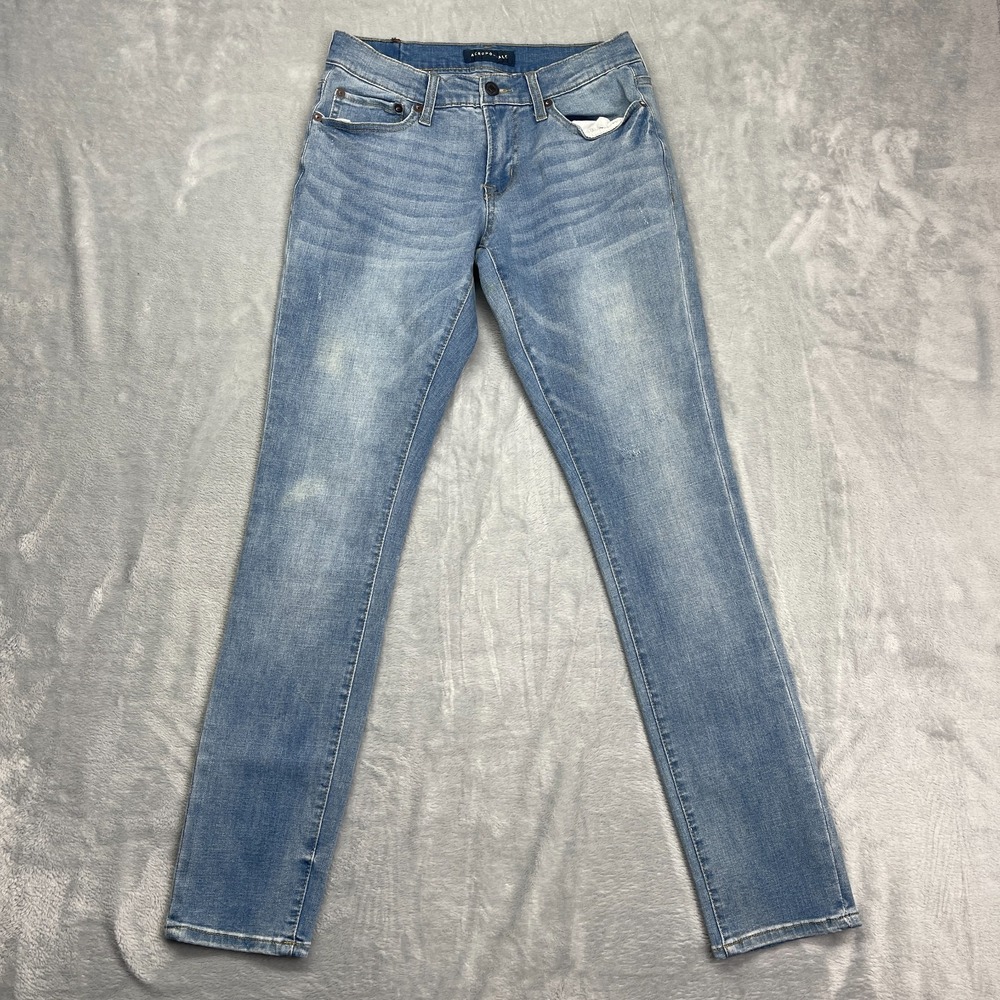 Aeropostale Jeans Womens 28/32 (28x30)‎ Blue Denim Faded Streetwear Slim Leg